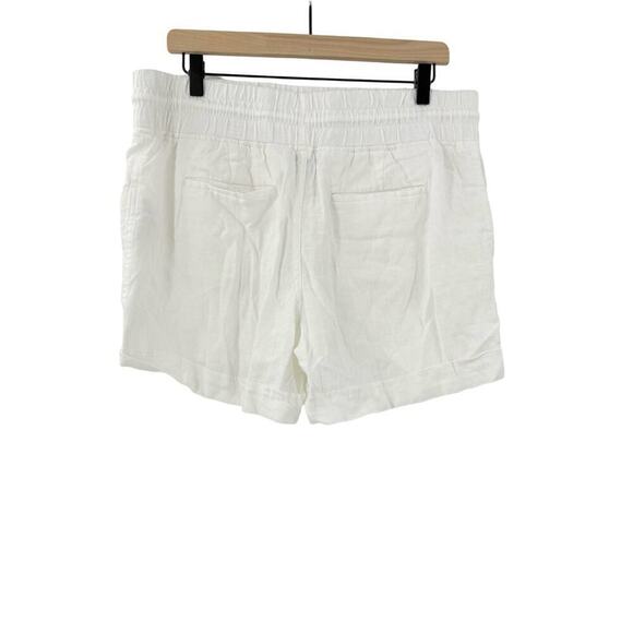 NEW Athleta Cabo Linen Pull On Drawstring Shorts Sz 14 White - Picture 7 of 10